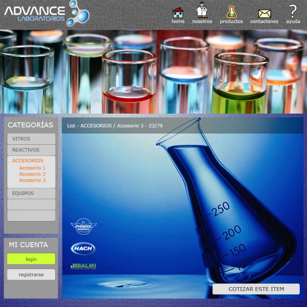 homepage design proposal integrated with online products catalogue