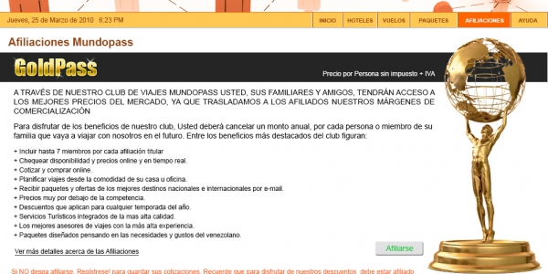 Membership page & registration page