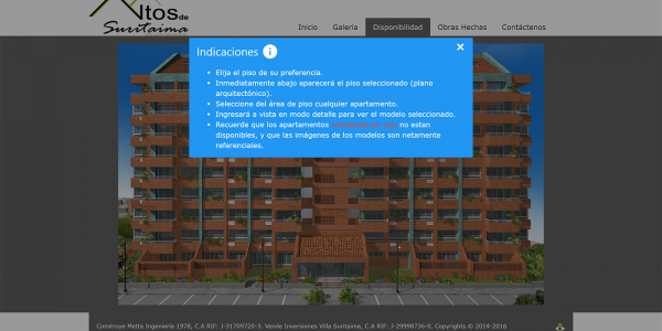 Availability section instructions modal