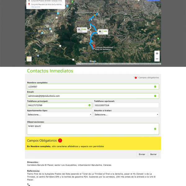 Contact-us & reservations page