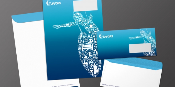 Stationery design, envelopes