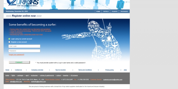 Registration and memberships section