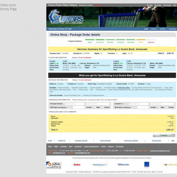 eCommerce checkout section