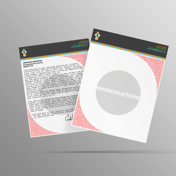 Letterhead and presentation sheet