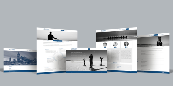 Full desktop final design samples presented to the client.