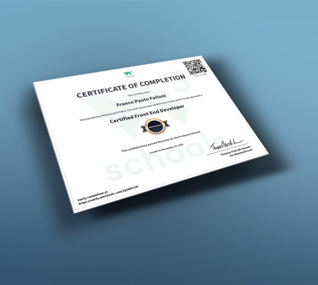 Front-End Developer Certification