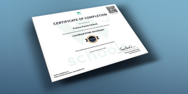 HTML Developer Certification